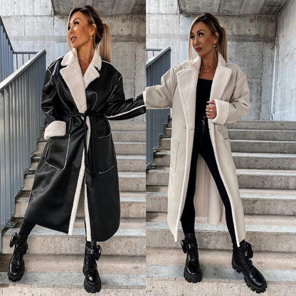 Sabrina | manteau long cuir