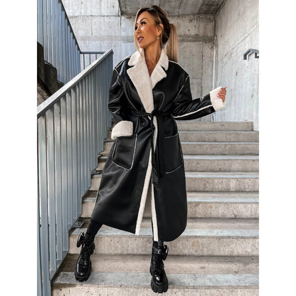 Sabrina | manteau long cuir