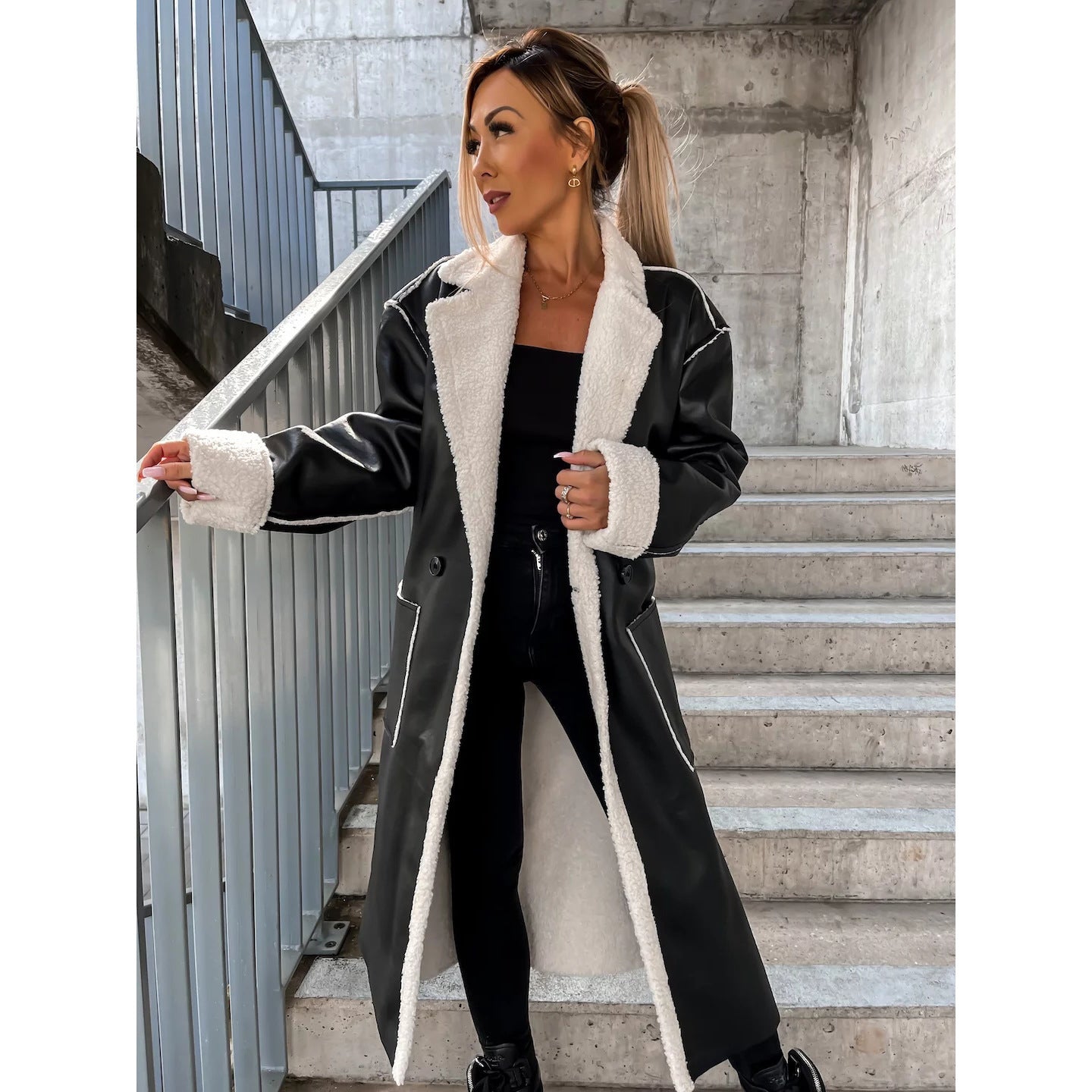 Sabrina | manteau long cuir