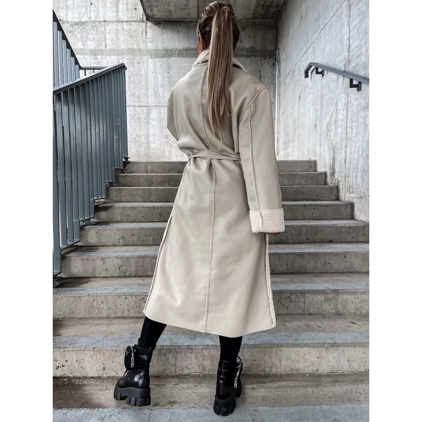 Sabrina | manteau long cuir